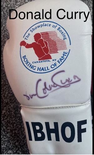 Donald Curry Signed Ibhof Boxing Glove