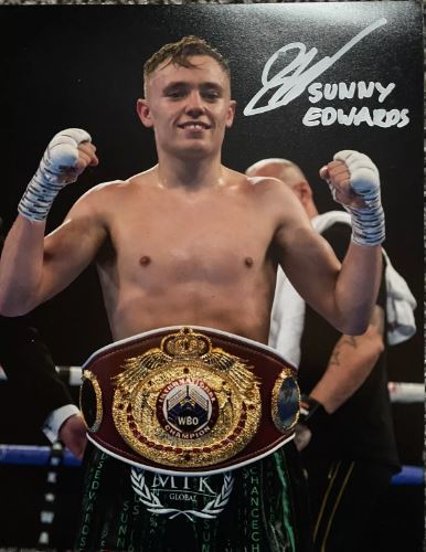 Sunny Edwards (former IBF world champion) & Charlie Edwards (former WBC world champion) signed photos