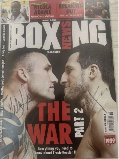Mikkel Kessler & Carl Froch Duel Signed Boxing News Magazine