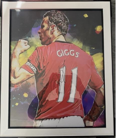 Ryan Giggs Signed 20x16 Inch Poster Framed (Manchester United)