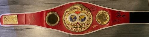 Full size IBF belt signed By 7 former IBF world champions
