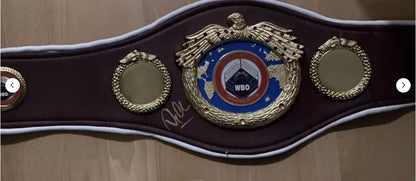 Andy Lee (former WBO world champion) signed mini WBO world title belt