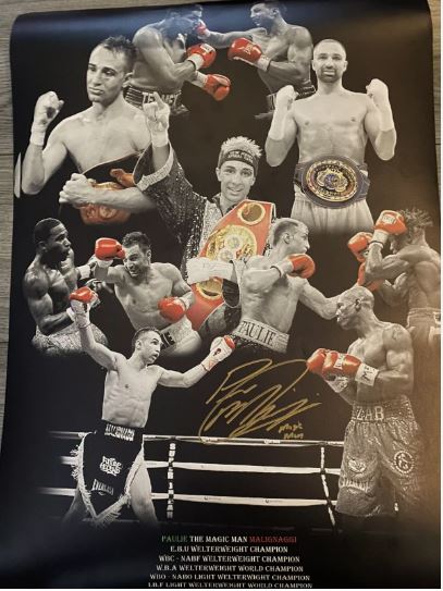 Paulie Malignaggi (former IBF & WBA world champion)  Signed 23x16 Inch Poster