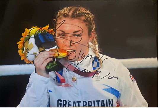 Lauren Price (Olympic gold medalist WBA,WBC,IBF,IBO & Ring world champion) signed photo