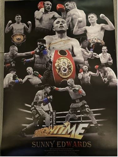 Sunny Edwards (former IBF world champion) signed 23x16 inch poster