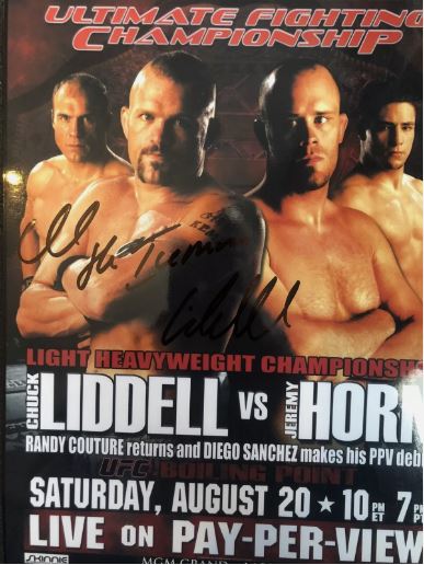 Chuck The Ice Man Liddell Signed UFC Flyer